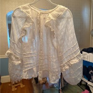 White Ruffled Blouse